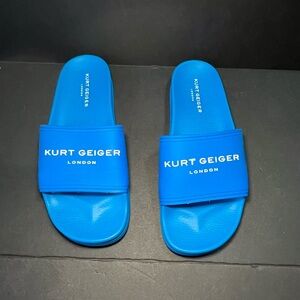 Kurt Geiger Vibrant Blue Slides